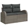 vidaXL Gartensofa-set mit Kissen 8 pcs Grau Poly-Rattan