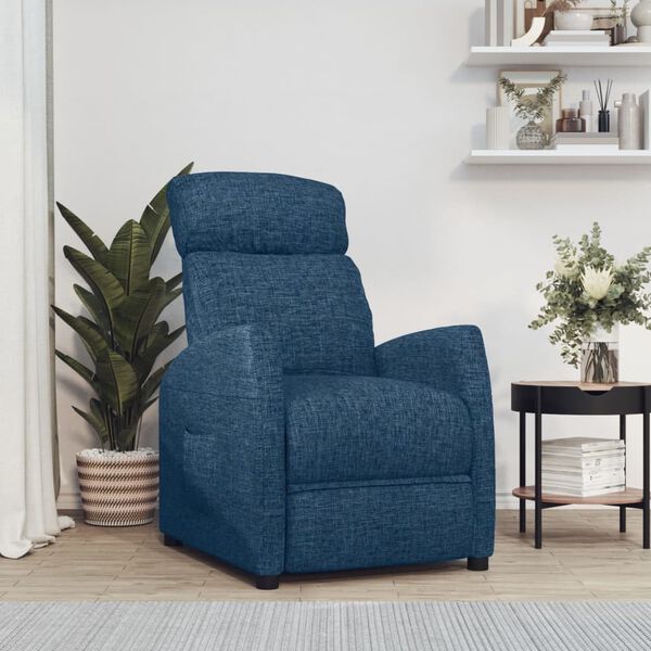vidaXL Relaxsessel Blau Stoff