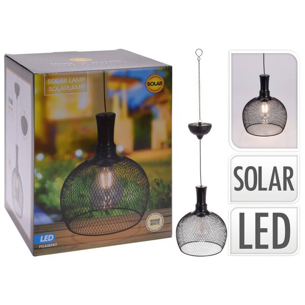 ProGarden LED Garten-Pendelleuchte Solar Metall 18,5 cm