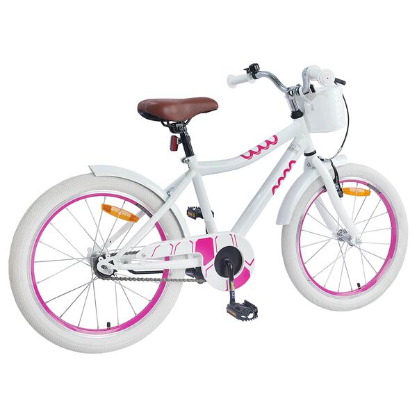 vidaXL Kinderfahrrad 18 Zoll f&uuml;r 5-7 Jahre alt Wei&szlig;