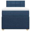 vidaXL Boxspringbett mit Matratze Blau 100x200 cm Stoff