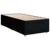 vidaXL Boxspringbett mit Matratze Schwarz 100x200 cm Stoff