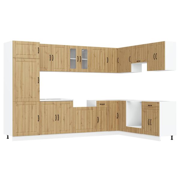 vidaXL Küchenschrank Lucca 2 pcs Braun 80 x 46 x 81.5 cm Holzwerkstoff