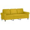 vidaXL 2-tlg. Sofagarnitur mit Kissen Gelb Samt