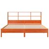 vidaXL Massivholzbett mit Regal ohne Matratze Wachsbraun 200x200 cm