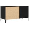 vidaXL Schallplattenschrank Schwarz Eichen-Optik 84,5 x 38 x 48 cm