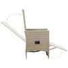vidaXL 5-tlg. Garten-Essgruppe mit Kissen Poly Rattan Beige