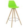 vidaXL Barhocker 4 Stk. Grün PP und Massivholz Buche