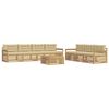 vidaXL Outdoor-Sofagarnitur 8 stk. Wei&szlig; und Beige Polyester