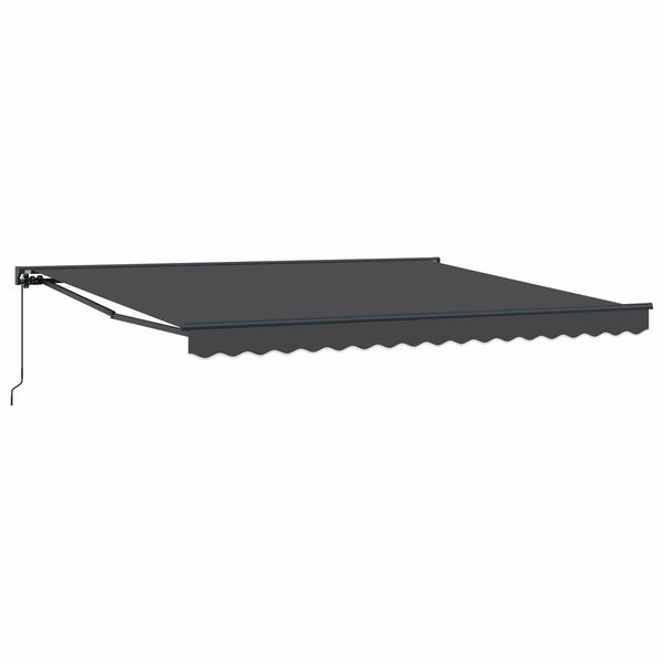 vidaXL Einziehbare Markise Anthrazit 400 x 300 cm Polyester und Metall