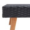 vidaXL 5-tlg. Garten-Lounge-Set mit Auflagen Poly Rattan Schwarz