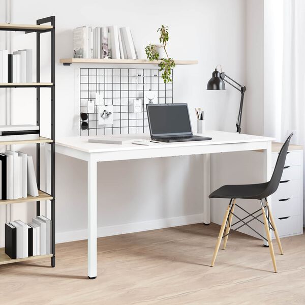 vidaXL Esstisch Wei&szlig; 140 x 80 x 75 cm Massives Kiefernholz