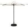 vidaXL Garten-Schirm mit Fu&szlig; 270 x 270 cm Polyester Rechtwinklig Creme