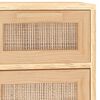 vidaXL Sideboard Braun 60x30x75 cm Massivholz Kiefer und Natur-Rattan