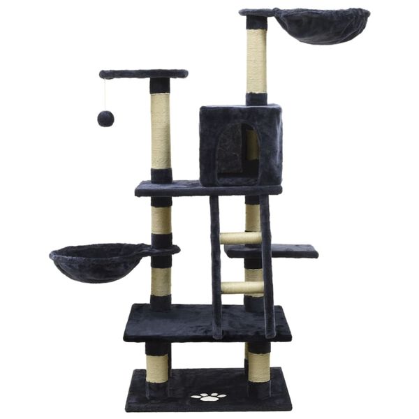 vidaXL Kratzbaum mit Sisal-Kratzsäulen Blau 122 cm