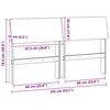 vidaXL Gepolstertes Kopfteil Dunkelgrau 135 cm Massives Kiefernholz