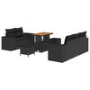 vidaXL Gartensofa-set 8 pcs Schwarz Poly-Rattan