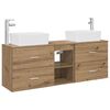 vidaXL Badezimmerschrank-Set 3 stk. Artisan-Eiche 136 x 35 x 80 cm