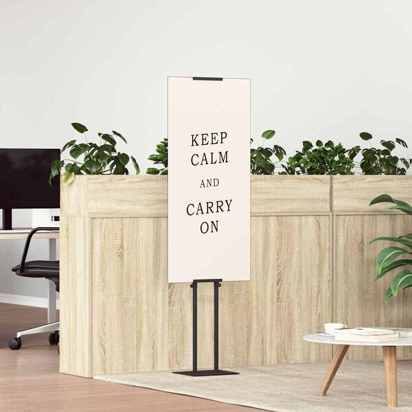 vidaXL Messedisplay Schwarz 30 x 24 x 214 cm Stahl