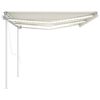 vidaXL Automatische Markise mit LED & Windsensor 6x3 m Creme