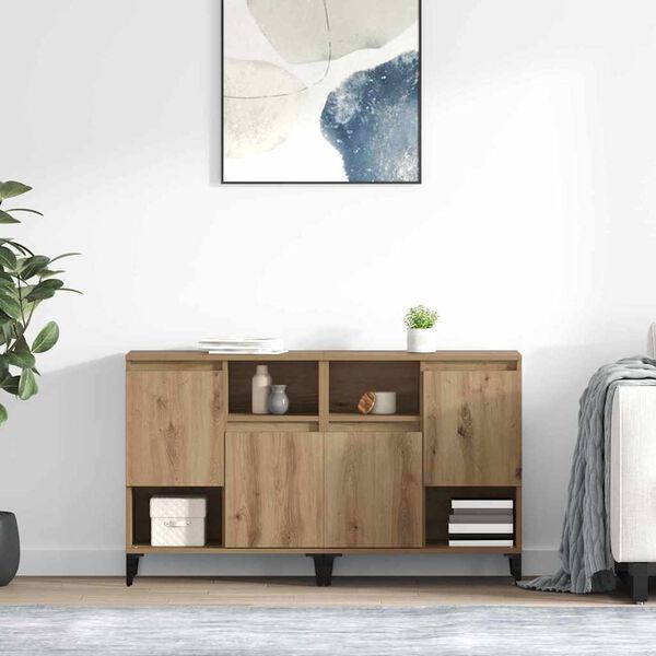 vidaXL Sideboards 2 pcs Artisan-Eiche 60 x 35 x 70 cm Holzwerkstoff