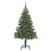 vidaXL Weihnachtsbaum mit 150 LEDs mit St&auml;nder Gr&uuml;n 150 cm PVC