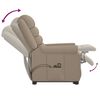 vidaXL Massagesessel mit Aufstehhilfe Cappuccino-Braun Kunstleder