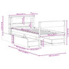 vidaXL Massivholzbett ohne Matratze 100x200 cm Kiefernholz