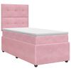 vidaXL Boxspringbett mit Matratze mit Kopfteil Rosa 80 x 200 cm Samt