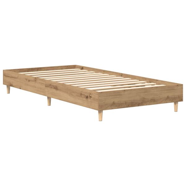 vidaXL Bettgestell ohne Matratze Artisan-Eiche 90x200cm Holzwerkstoff