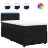 vidaXL Boxspringbett mit Matratze Schwarz 90x190 cm Samt