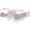 vidaXL Garten-Sofa-Set 10 pcs Beige Poly-Rattan