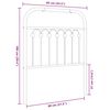 vidaXL Kopfteil Metall Weiß 80 cm