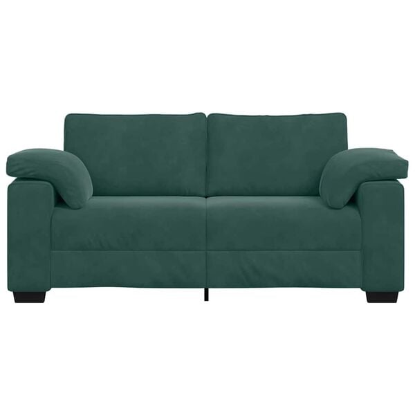 vidaXL Zweisitzer-Sofa Dunkelgrün 140 cm Samt