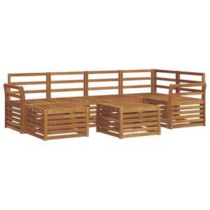 vidaXL Ecksofa Set 7 pcs Natur Massivholz Akazie