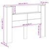 vidaXL Kopfteil-Schrank mit LED mit Regal Wei&szlig; 140 x 16,5 x 103,5 cm