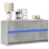 vidaXL TV-Schrank mit LED-Beleuchtung Betongrau 100x34x50 cm