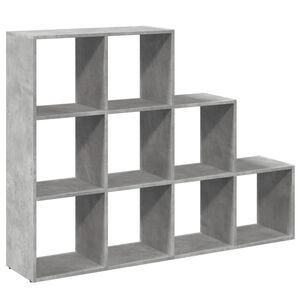 vidaXL Raumteiler-B&uuml;cherregal 3 Stufen Betongrau 137,5x29x103,5 cm