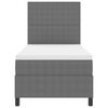 vidaXL Boxspringbett Hellgrau und Wei&szlig; 203 x 100 x 128 cm Cordstoff