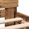 vidaXL Bettrahmen mit Kopfteil Altholz 203 x 185 x 70 cm Holzwerkstoff