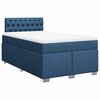 vidaXL Boxspringbett mit Matratze Blau 120x190 cm Stoff