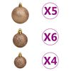 vidaXL K&uuml;nstlicher Weihnachtsbaum Beleuchtung & Kugeln Blau 180 cm