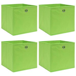 vidaXL Aufbewahrungsboxen 4 Stk. Gr&uuml;n 32x32x32 cm Stoff