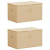 vidaXL Aufbewahrungsbox 2 Stk. Vliesstoff 55 x 35 x 32 cm 61,6 L Creme