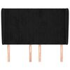vidaXL Kopfteil mit Ohren Schwarz 147x23x118/128 cm Samt
