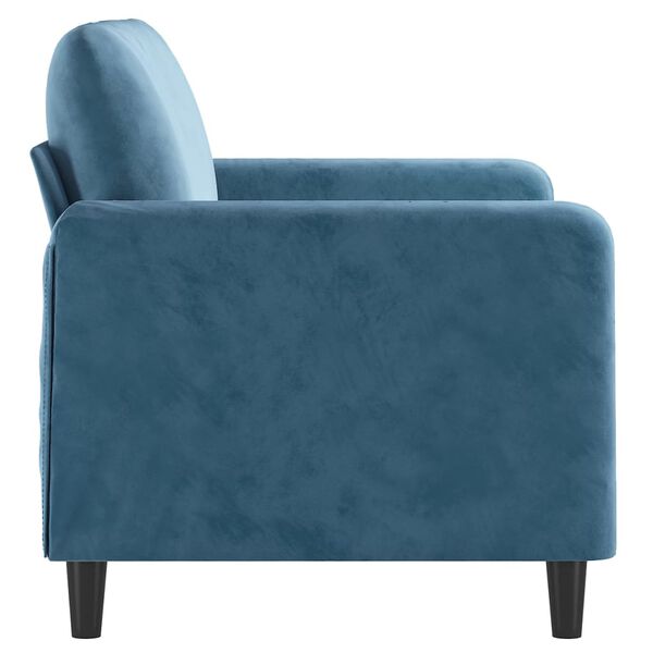 vidaXL 2-Sitzer-Sofa Blau 120 cm Samt