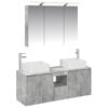 vidaXL Badezimmerschrank-Set 4 stk. Betongrau Holzwerkstoff