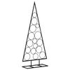 vidaXL Metall-Weihnachtsbaum f&uuml;r Dekorationen Schwarz 125 cm