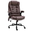 vidaXL B&uuml;rostuhl mit Massagefunktion Dunkelbraun Wildleder-Optik