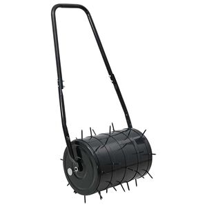 vidaXL Rasenwalze zum Ziehen mit Bel&uuml;ftungs-Clips Schwarz 110 x 52 cm